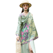 Anyyou 100% Mulberry Silk Mint Green Long Scarf Luxury Brand Women Beach Shawl Wear Swimwear Pashimina Foulard