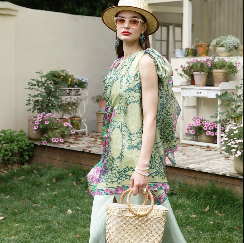 Anyyou 100% Mulberry Silk Mint Green Long Scarf Luxury Brand Women Beach Shawl Wear Swimwear Pashimina Foulard