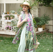Anyyou 100% Mulberry Silk Mint Green Long Scarf Luxury Brand Women Beach Shawl Wear Swimwear Pashimina Foulard