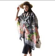Anyyou 100% Mulberry Silk Lime Green Long Scarf Luxury Brand Women Beach Shawl Wear Swimwear Pashimina Foulard