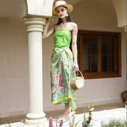 Anyyou 100% Mulberry Silk Lime Green Long Scarf Luxury Brand Women Beach Shawl Wear Swimwear Pashimina Foulard