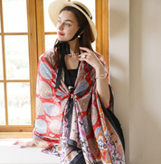 Anyyou 100% Mulberry Silk Rose Red Long Scarf Luxury Brand Women Beach Shawl Wear Swimwear Pashimina Foulard
