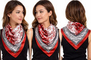 Anyyou Fashion Premium Satin Square Scarf – Classic Wine Red Silk-Feel Neckwrap for Women