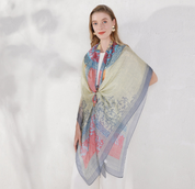 Anyyou 100% Mulberry Silk White Long Scarf Luxury Brand Women Beach Shawl Wear Swimwear Pashimina Face Shield Foulard