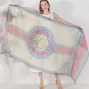 Anyyou 100% Mulberry Silk White Long Scarf Luxury Brand Women Beach Shawl Wear Swimwear Pashimina Face Shield Foulard