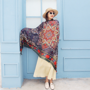 Anyyou 100% Mulberry Silk Violet Blue Long Scarf Luxury Brand Women Beach Shawl Wear Swimwear Pashimina Face Shield Foulard