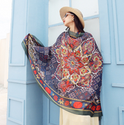 Anyyou 100% Mulberry Silk Violet Blue Long Scarf Luxury Brand Women Beach Shawl Wear Swimwear Pashimina Face Shield Foulard