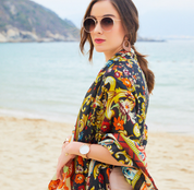 Anyyou 100% Mulberry Silk Multicolor Long Scarf Luxury Brand Women Beach Shawl Wear Swimwear Pashimina Face Shield Foulard