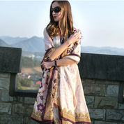 Anyyou 100% Mulberry Silk Mixcolor Long Scarf Luxury Brand Women Beach Shawl Wear Swimwear Pashimina Face Shield Foulard
