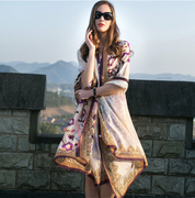 Anyyou 100% Mulberry Silk Mixcolor Long Scarf Luxury Brand Women Beach Shawl Wear Swimwear Pashimina Face Shield Foulard