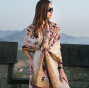 Anyyou 100% Mulberry Silk Mixcolor Long Scarf Luxury Brand Women Beach Shawl Wear Swimwear Pashimina Face Shield Foulard