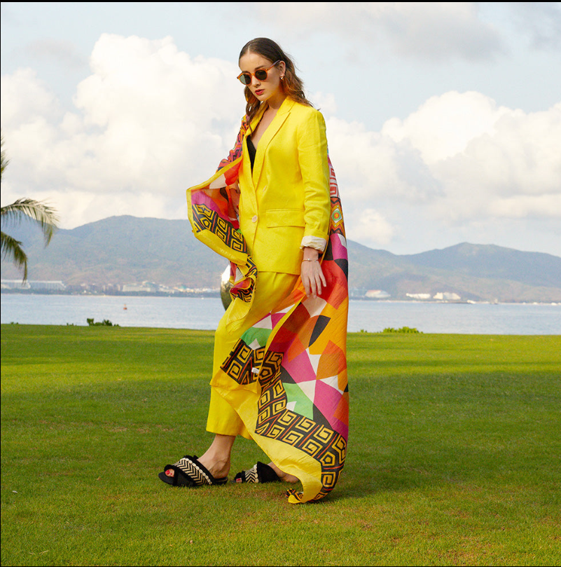 Anyyou 100% Mulberry Silk Butter Yellow Long Scarf Luxury Brand Women Beach Shawl Wear Swimwear Pashimina Face Shield Foulard