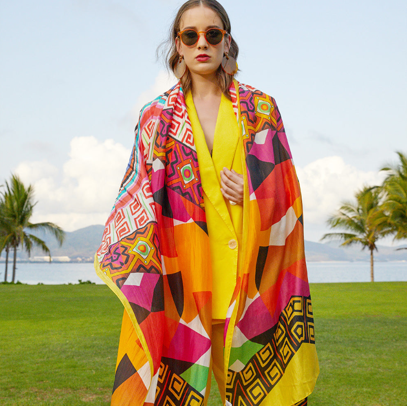 Anyyou 100% Mulberry Silk Butter Yellow Long Scarf Luxury Brand Women Beach Shawl Wear Swimwear Pashimina Face Shield Foulard