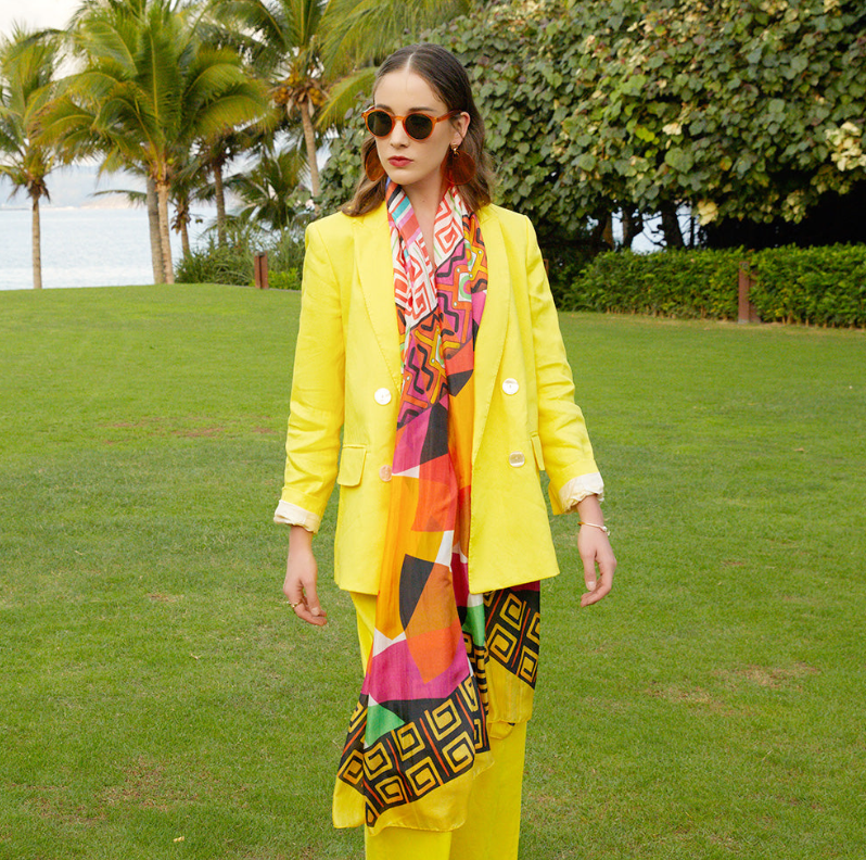 Anyyou 100% Mulberry Silk Butter Yellow Long Scarf Luxury Brand Women Beach Shawl Wear Swimwear Pashimina Face Shield Foulard
