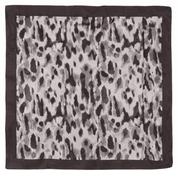Anyyou Fashion Premium Satin Square Scarf – Grey Leopard Silk-Feel Neckwrap for Women
