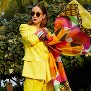 Anyyou 100% Mulberry Silk Butter Yellow Long Scarf Luxury Brand Women Beach Shawl Wear Swimwear Pashimina Face Shield Foulard