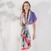 Anyyou 100% Mulberry Silk Off White Long Scarf Luxury Brand Women Beach Shawl Wear Swimwear Pashimina Face Shield Foulard