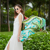 Anyyou 100% Mulberry Silk Avocado Green Long Scarf Luxury Brand Women Beach Shawl Wear Swimwear Pashimina Face Shield Foulard