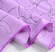 Anyyou Fashion Premium Satin Square Scarf – Light Purple Silk-Feel Neckwrap for Women