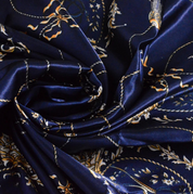 Anyyou Fashion Premium Satin Square Scarf – Elegant Navy Blue Silk-Feel Neckwrap for Women