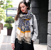 Anyyou 100% Pure Merino Wool Yellow Poncho Winter Large Scarf Pashmina Shawl Bandana Neck Wrap For Women