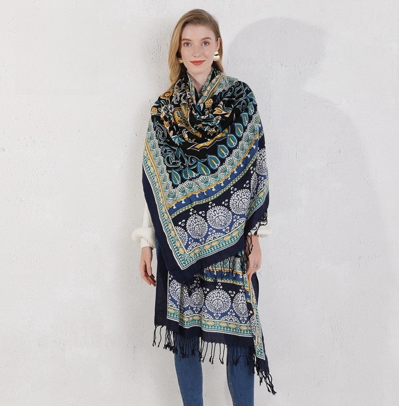 Anyyou 100% Pure Merino Wool Silver Grey Poncho Winter Large Scarf Pashmina Shawl Bandana Neck Wrap For Women