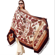 Title Anyyou 100% Merino Wool Coffee Neck Wrap Silk Satin Large Winter Scarf Pashmina Shawl Bandana Perfect For Women Ladies Fashion Style