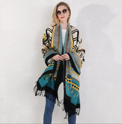 Anyyou 100% Merino Wool Pattern Chill Blues  Silk Satin Large Winter Scarf Pashmina Shawl Bandana Perfect For Women Ladies Fashion Style