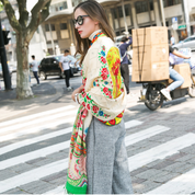 Anyyou 100% Pure Merino Wool Green Stylish Poncho Winter Large Scarf With Trendy Pashmina Shawl Bandana  For Womenfashion Design