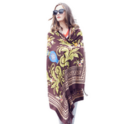 Anyyou 100% Merino Wool Multipattern Color  Silk Satin Large Winter Scarf Pashmina Shawl Bandana Perfect For Women Ladies Fashion Style