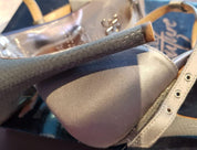 Fabi satin / leather peep-toe heels