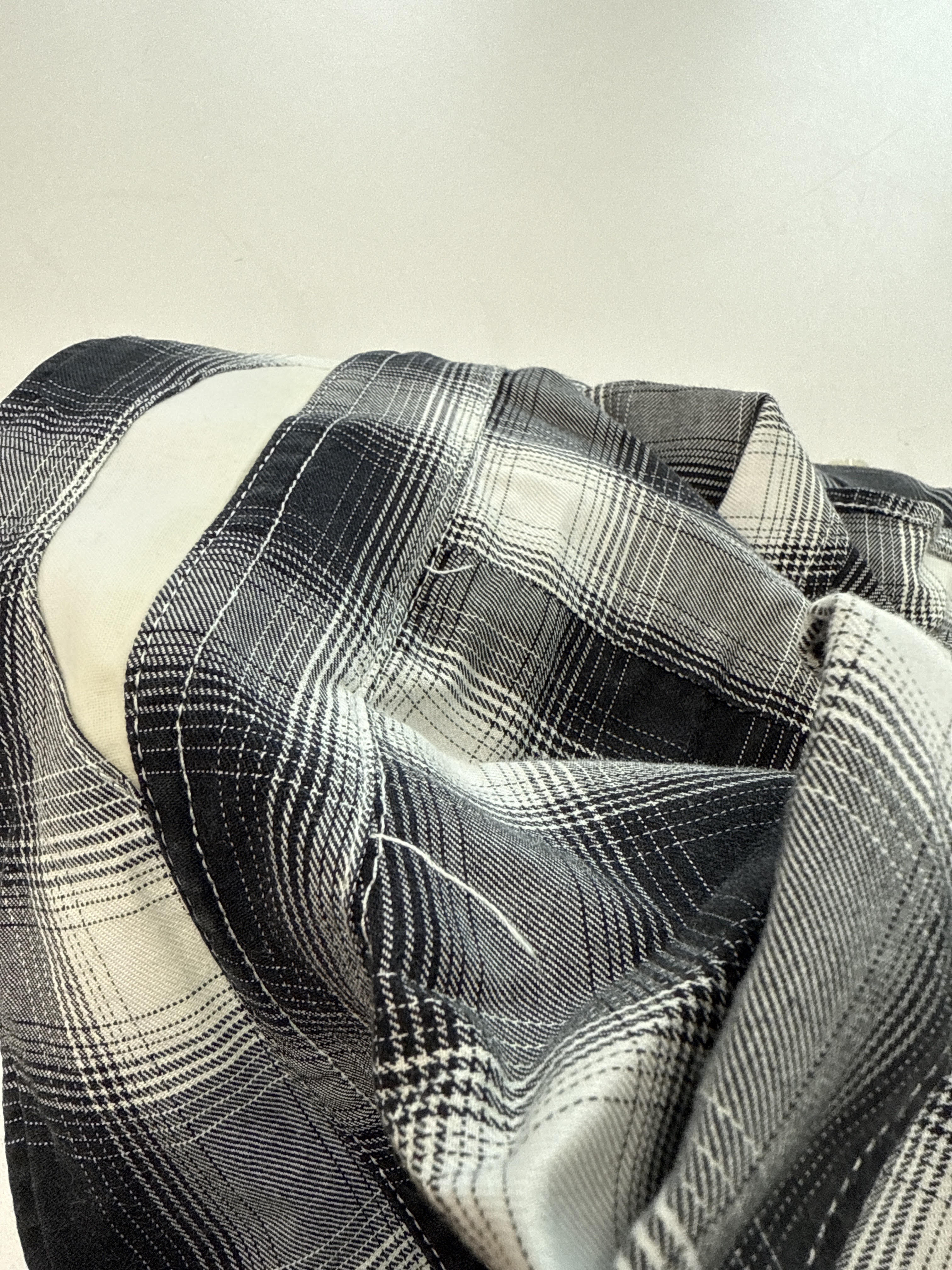 G Star Raw Black and White Plaid Button Down Shirt